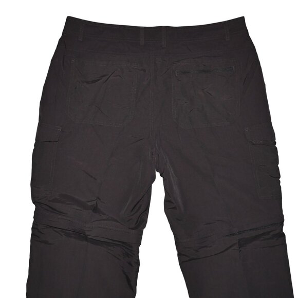 Cabelas Mens Convertible 2 in 1 Zip Off Pants Size 36x32 Brown Packable Hiking - Picture 4 of 10